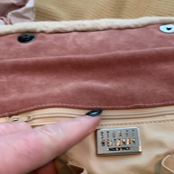 Dusty Pink Stuart Weitzman Shearling Bag. 12” X 7” X 4” - Picture 11 of 13